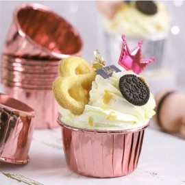 Cupcake Kalıbı Rose Pembe Folyo 25'Li