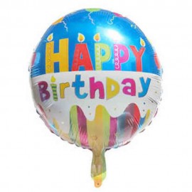 Folyo Happy Birthday Baskılı Balon , 18 İnç