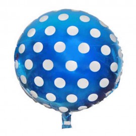 Folyo Puantiyeli mavi Balon, 18 İnç