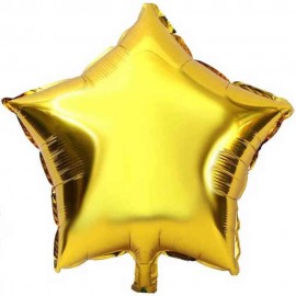 Folyo Yıldız Şeklinde Balon , Altın , 18 İnç