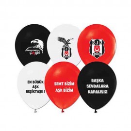 Beşiktaş Baskili Latex Balon 7 Adet