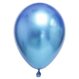 Krom Metalik Mavi Balon 5 Adet